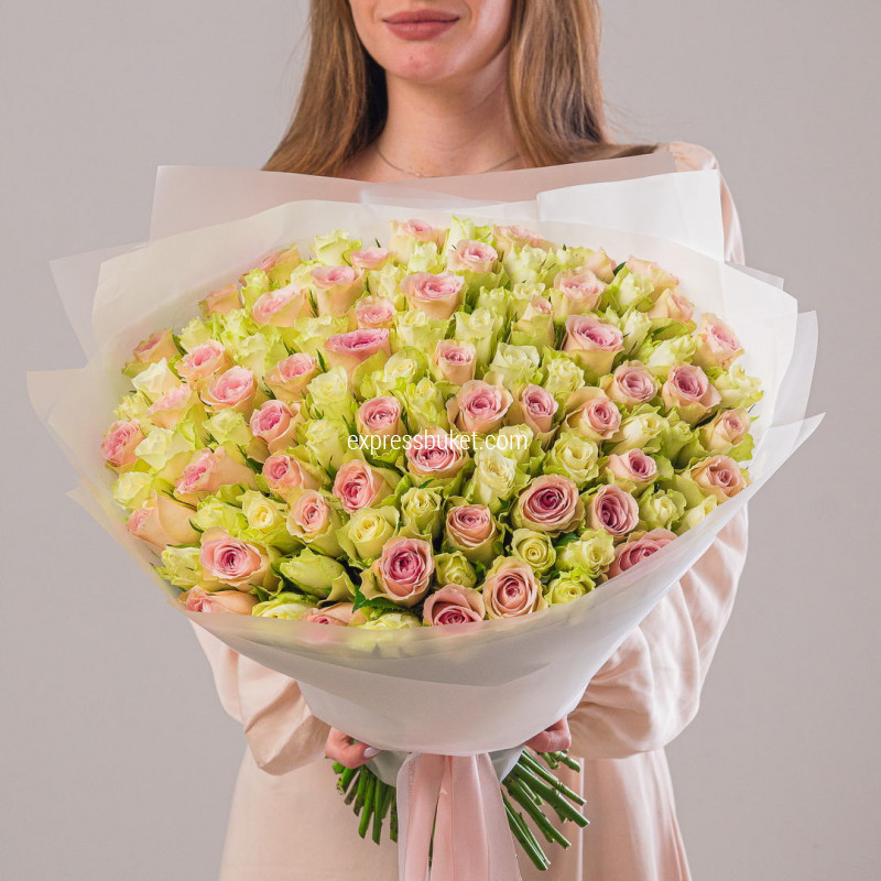 Букет из 101 розы 40 см