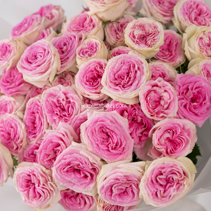 Букет из 11 розовых  кустовых роз